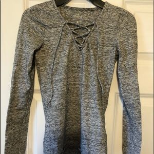 gray crossy long sleeve